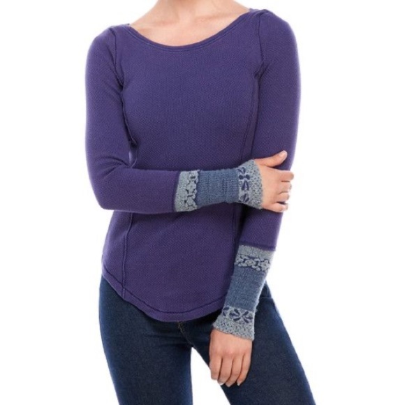 Free People Tops - Free People Newbie Rosie Cuff Sleeve Thermal Top